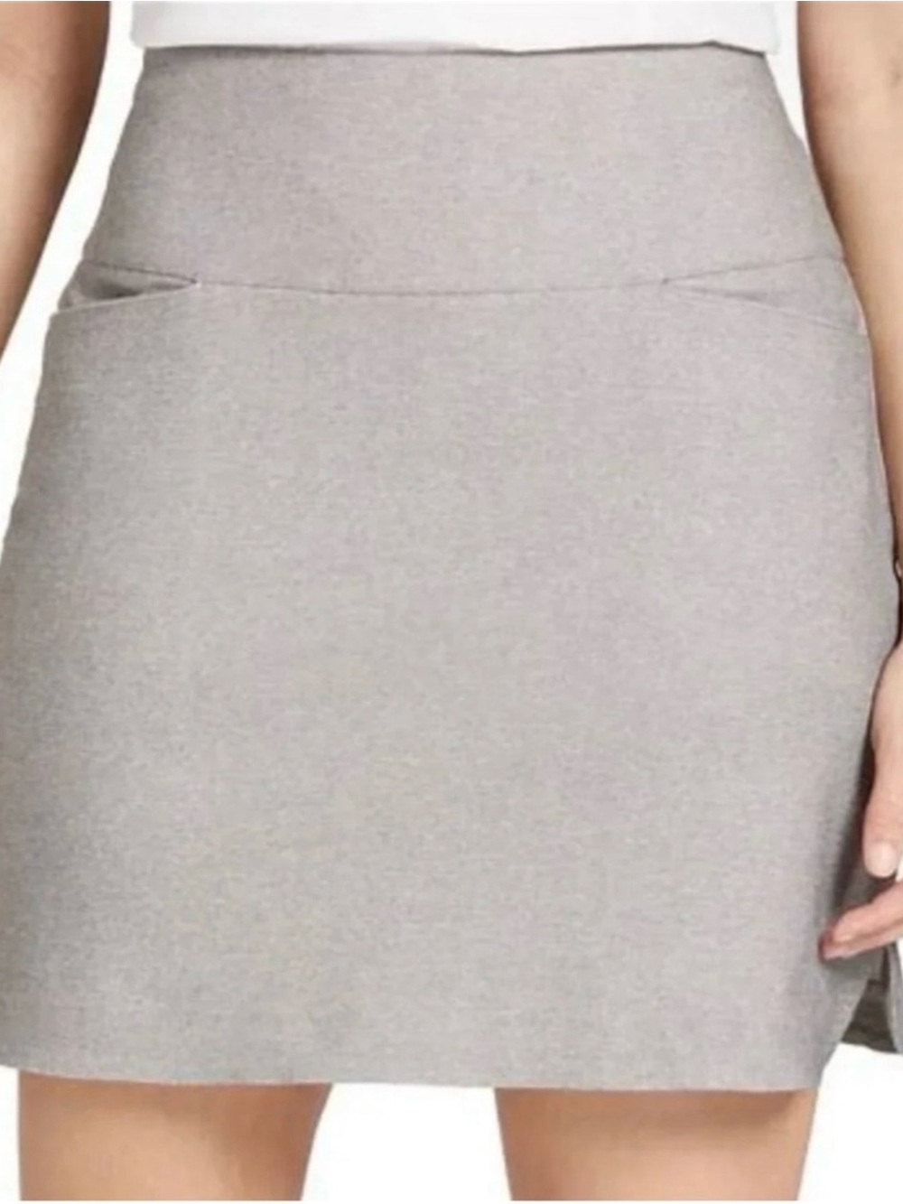 Lady Hagen Tummy Control Pull On Skort Light Grey